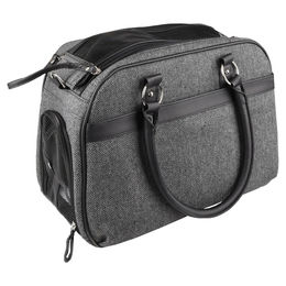 Flamingo Hundetragetasche Cilou Justine Transportbox Grau Schwarz bis 5 kg – Bild 1 von 12