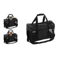 Produktbild von Flamingo Hundetragetasche Jasmine schwarz aus Polyester 45,5 x 29 x 28,5 cm für Hunde und Katzen