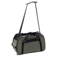 Produktbild von Flamingo Hundetransportbox Gisel Grün aus Polyester für kleine Hunde 48x25x33cm