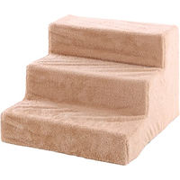 Produktbild von Flamingo Hundetreppe Easy Step Beige aus Plüsch 41x43x30cm