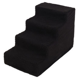 Flamingo Hundetreppe Tampa Schwarz 4 Stufen Rutschfest für Hunde bis 30 kg – Bild 1 von 9