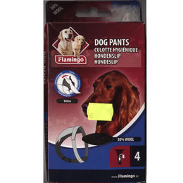 Flamingo Hundewindel mit Wollanteil Schwarz Größe L – Bild 1 von 2