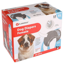 Produktbild von Flamingo Hundewindeln Dipy aus Nylon in Weiß Größe XL