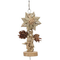 Produktbild von Flamingo Intelligenzspielzeug aus Holz für Sittiche und Papageien in Braun und Beige 23cm