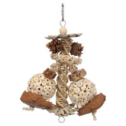 Flamingo Intelligenzspielzeug Ivy aus Weide für Wellensittiche und Papageien braun – Bild 1 von 3