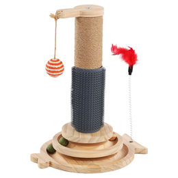 Flamingo Intelligenzspielzeug Lex Kugelbahn aus Holz Grau 29 x 26 x 40 cm – Bild 1 von 1