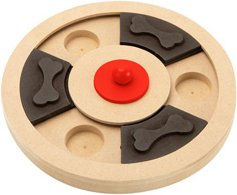 FLAMINGO Interaktiv-Spielzeug Hera Intelligenzspielzeug aus Holz braun Durchmesser 25 cm – Bild 1 von 2