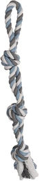 Flamingo Jim Zerrseil Tauspielzeug aus Baumwolle 65cm Blau Weiß Grau – Bild 1 von 3