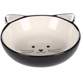 Produktbild von Flamingo Kajo Keramik Futter- und Trinknapf für Katzen Schwarz 280ml - 280 ml