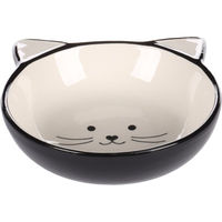 Produktbild von Flamingo Kajo Keramik Futter- und Trinknapf für Katzen Schwarz 280ml - 280 ml