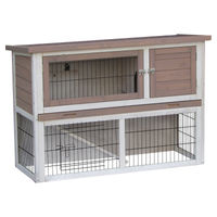 Produktbild von Flamingo Kaninchenstall Lof Urban aus Holz in Braun 111x45x78 cm wetterfest