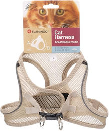 Flamingo Katze Geschirr Step&Go Berta Beige Größe L 30-34cm 48-52cm aus Nylon – Bild 1 von 4