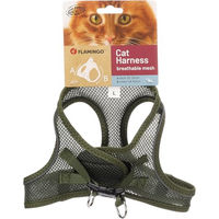 Produktbild von Flamingo Katze Geschirr Step&Go Berta Khaki Größe L 30-34cm 48-52cm
