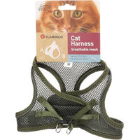 Produktbild von Flamingo Katze Geschirr Step&Go Berta Khaki Größe M 29-33cm 42-46cm