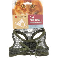 Produktbild von Flamingo Katze Geschirr Step&Go Berta Khaki Größe S 24-29cm 31-35cm