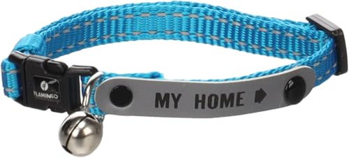 Flamingo Katzen Halsband Jaggo Blau 10mm 20-34cm – Bild 1 von 9