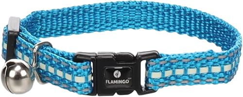 Flamingo Katzen Halsband Jinxy für Kätzchen Hellblau 10mm 15-22cm – Bild 1 von 6