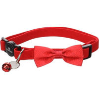 Produktbild von Flamingo Katzen Halsband mit Schleife Castor Rot 10mm 20-35cm