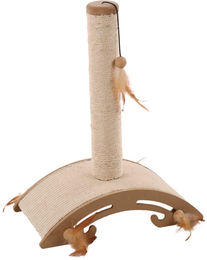 Flamingo Katzen Kratzbaum Ella mit Sisal und Spielzeug in Braun – Bild 1 von 5