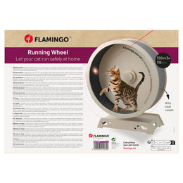 Flamingo Katzen-Laufrad Eksi Hellbraun Größe L 100x43x119 cm mit Kratzmatte – Bild 1 von 7