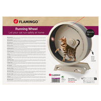 Produktbild von Flamingo Katzen-Laufrad Eksi Hellbraun Größe L 100x43x119 cm mit Kratzmatte