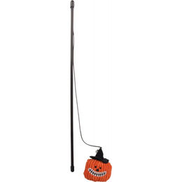 Produktbild von Flamingo Katzenangel Pumpo Kürbis Halloween Katzenspielzeug aus Kunststoff in Orange