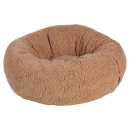 Produktbild von Flamingo Katzenbett aus Plüsch rund in Braun 45 x 45 x 23 cm
