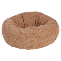 Produktbild von Flamingo Katzenbett aus Plüsch rund in Braun 45 x 45 x 23 cm