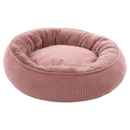 Flamingo Katzenbett Colette rund aus Plüsch in Altrosa – Bild 1 von 9