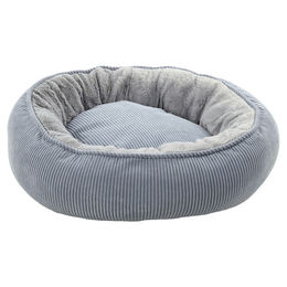 Flamingo Katzenbett Colette rund Blau aus Plüsch 46x46cm – Bild 1 von 9