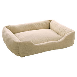 Produktbild von Flamingo Katzenbett Mieke rechteckig aus Plüsch beige 80 x 67 x 20 cm
