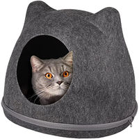 Produktbild von FLAMINGO Katzenbett Tiga Grau Stoff 43 x 36 x 35 cm