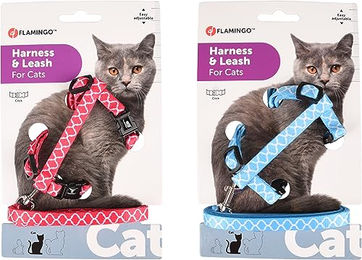 Flamingo Katzengeschirr mit Leine Amsi verstellbar für erwachsene Katzen – Bild 1 von 7