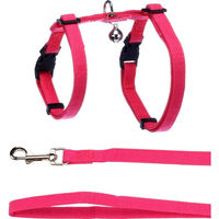 Produktbild von Flamingo Katzengeschirr mit Leine Lomi Fuchsie verstellbar mit Klickverschluss