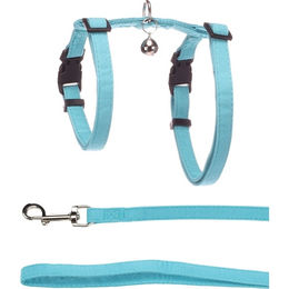 Flamingo Katzengeschirr mit Leine Lomi Hellblau stufenlos verstellbar - 110 cm – Bild 1 von 5