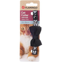 Produktbild von Flamingo Katzenhalsband Kamil mit Fliege Schwarz 20-35 cm x 10 mm x 2 mm