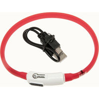 Produktbild von Flamingo Katzenhalsband LED Visio Light Rot 35 cm wasserabweisend mit Akku - 35 cm
