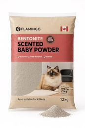 Flamingo Katzenklumpstreu Babypuderduft für Katzen und Kitten 12kg - 12 kg – Bild 1 von 8