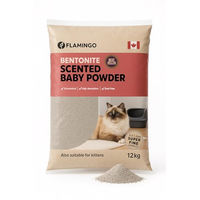 Produktbild von Flamingo Katzenklumpstreu Babypuderduft für Katzen und Kitten 12kg - 12 kg