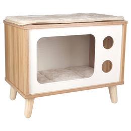 Flamingo Katzenmöbel Fino TV Kratzmöbel mit Kissen und Kratzmatte 50x29x41 cm – Bild 1 von 5