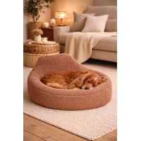 Produktbild von Flamingo Katzensofa Felpa Mokka weiches Plüschbett für alle Altersstufen 70x70x33 cm
