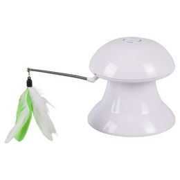 Flamingo Katzenspielzeug 2in1 Laserpointer mit Federn weiß aus Kunststoff – Bild 1 von 1