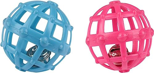 Flamingo Katzenspielzeug Ball Afke mit Glocke aus Kunststoff 5,1 cm bunt - 5,1 cm – Bild 1 von 6