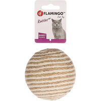 Produktbild von Flamingo Katzenspielzeug Ball Bandit Floris Beige 10 cm aus Kunststoff mit Rasselgeräusch - 1 Stk.