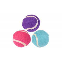 Produktbild von Flamingo Katzenspielzeug Bunte Tennisbälle aus Filz 3 Stück