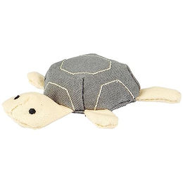 Flamingo Katzenspielzeug Catnip Schildkröte aus Stoff Grau Braun 11cm – Bild 1 von 4