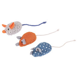 Produktbild von Flamingo Katzenspielzeug Floera Maus aus Plüsch in Blau Größe S