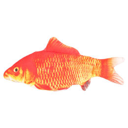 Flamingo Katzenspielzeug Flounder beweglicher Fisch aus Stoff mit Katzenminze orange grau 30cm - 30 cm – Bild 1 von 6