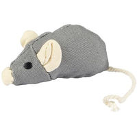 Produktbild von Flamingo Katzenspielzeug Fun Maus aus Baumwolle Grau Beige 17cm