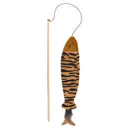 Produktbild von Flamingo Katzenspielzeug Jungle Angel Fisch 45 cm aus Holz in Braun